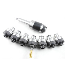 Precision CNC Tapping Tool Holder Set with Expandable Chuck & 5 Collets (M8-M16) for Mill & Lathe