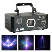 Vibranter 500mW DMX512 RGB Laserprojektor mit 3D - Animation & Musik - Synchronisation für ultimativen Disco - Party - und DJ - Bühnen - Effekt
