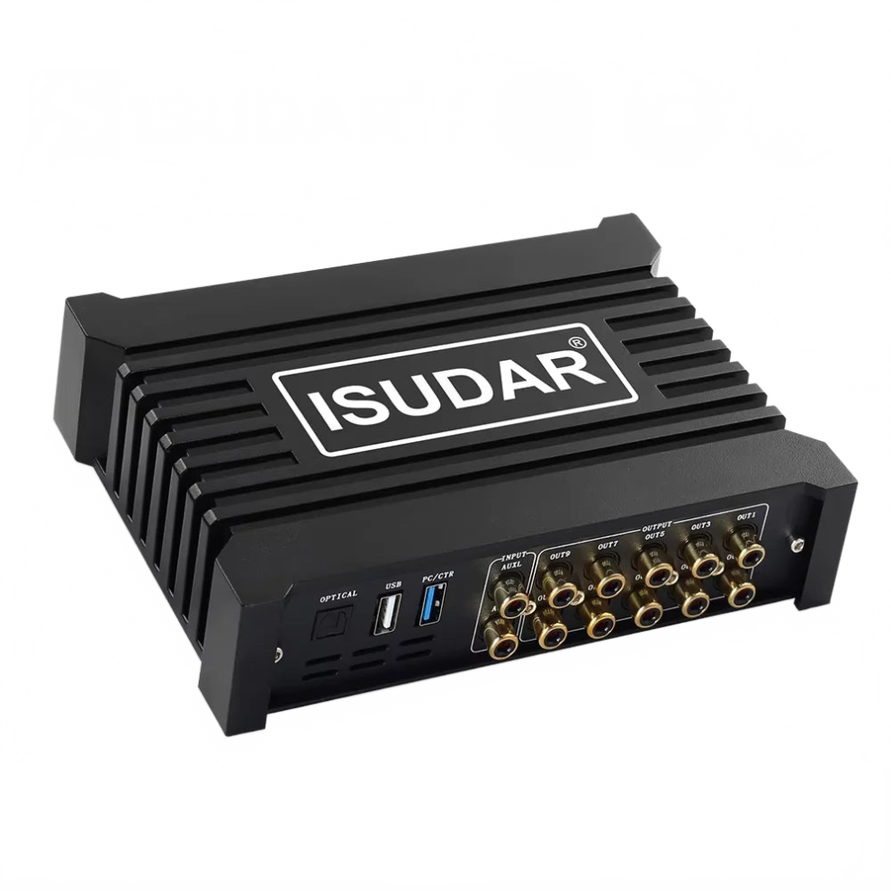 Isudar Car Dsp Amplifier With Bluetooth Remote Control For Toyota, Vw, Skoda, Nissan Speakers - Enhanced Audio Sound Processor 711181091014