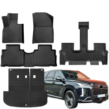 Hyundai Palisade 2020-2025 TPE All-Weather Floor Mats & Trunk Mat Set for 7-Seater with Back Seat Protector