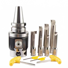 Precision Boring Head System with 8-Piece 20mm Boring Bar Set (8-280mm Range) - Compatible with BT30, BT40, NT40, SK40, R8, MT5, MT4, MT3