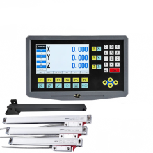 3-Axis LCD DRO Set YH800 with Digital Readout Display & 3 Precision 5u Linear Glass Scale Encoders (50-1000mm) for Boring & Milling Machines