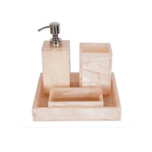 2024 Luxury Marble-Look Resin Bathroom Accessories Set - Affordable Elegance for Your Home