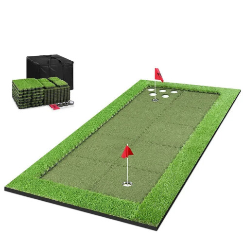 Compact Indoor Golf Putter Set: Portable Green for Office Practice