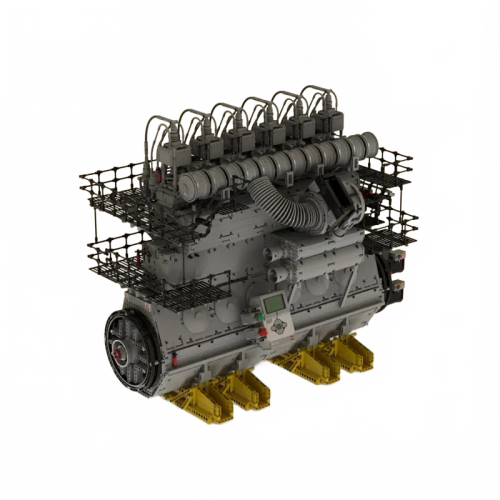 Advanced Marine Diesel Engine Generator Model Assembly Building Block Set - Electric Collection Series