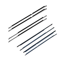 Premium Window Glass Rubber Seal Set for Mercedes-Benz C-Class W204 (2007-2014) - Black/Chrome Weather Protection Strips