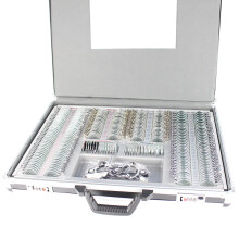 Premium 266-delige metalen rand optometrie proeflenzen set met aluminium koffer en gratis proefbril
