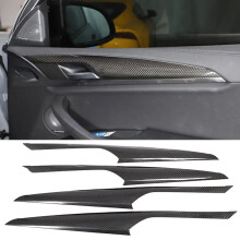4-Piece Real Carbon Fiber Inner Door Handle Trim Set for BMW X3/X4 G01/G02 (2018-2020)