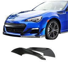 BRZ PJDM Style Carbon Fiber Front Bumper Canard Glossy Splitter Set - Drift Kit Tuning Accessory