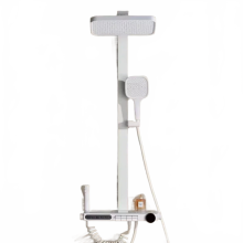 Gun Grey Starlight Digital Display Thermostatic Brass Bath & Shower Faucet Set