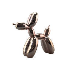 Limited Edition 2-Piece 30cm Balloon Dog Pattern Design Sculpture Set with Color Box - Modern Art Home Decoration