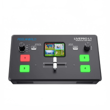Feelworld LivePro L1 V1 Multi-Format Video Mixer Switcher - 4x HDMI-ingangen voor cameraproductie en USB3.0 live streaming op YouTube