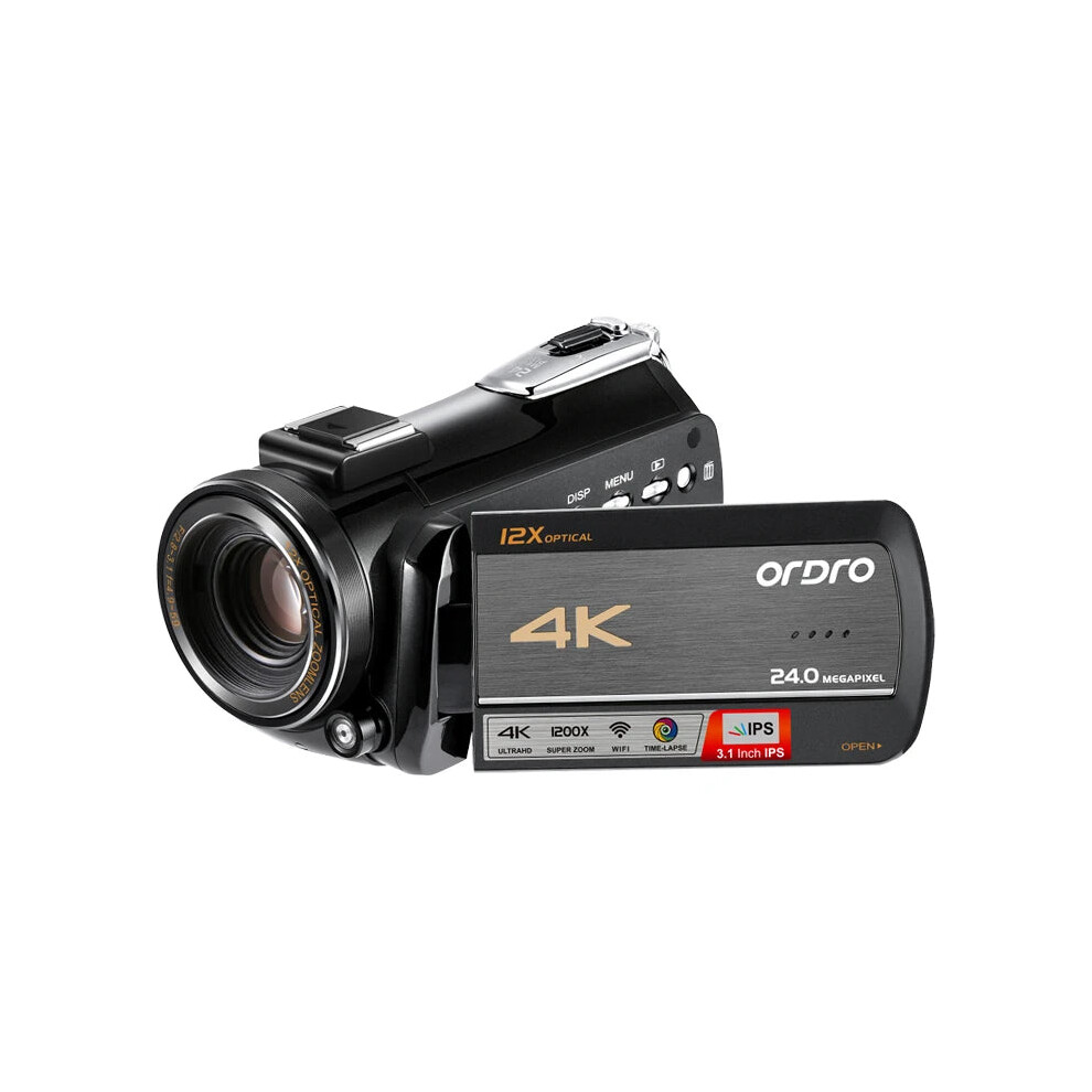 Ordro Ac5 4K Professional Camcorder With 12X Optical Zoom For Youtube Live Streaming & Vlogging 7445013342335