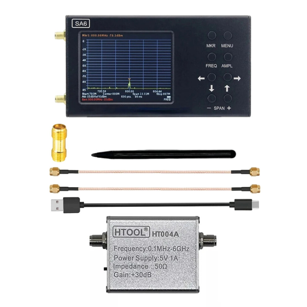Nanovna Sa6 Handheld Spectrum Analyzer With 35-6200 Mhz Frequency Range And Rf Signal Generator 711181519594