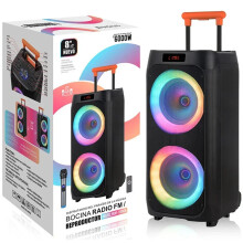 6000W Outdoor Boom Box: 8-inch Party Speaker met draadloze microfoon en Bluetooth voor karaoke