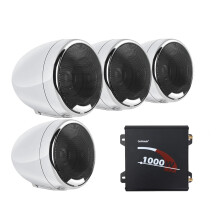 4-inch waterdichte Bluetooth-motorluidspreker met 1000W audio, USB MP3-speler en hoogwaardig geluid voor ATV/UTV