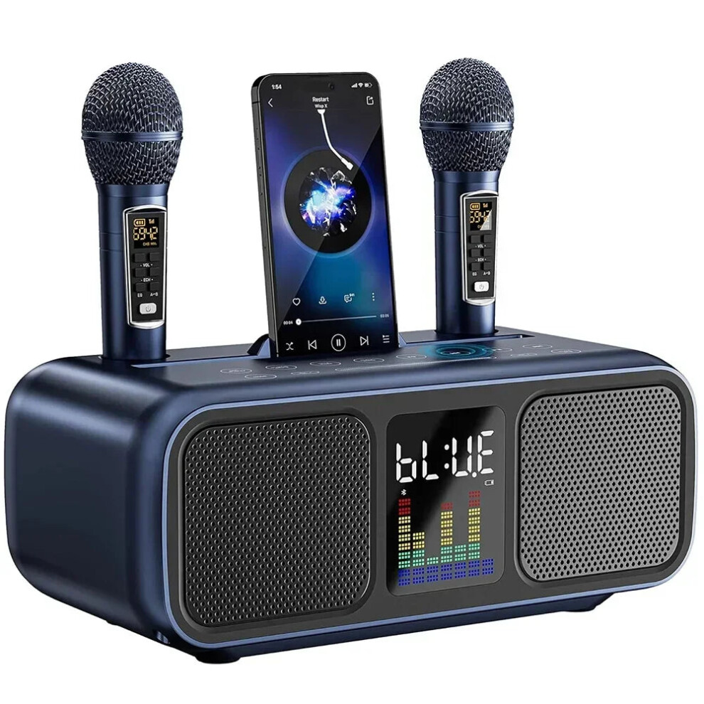 Portable Karaoke Bluetooth Speaker With Wireless Microphone & Professional Subwoofer For Home Entertainment 313036996934