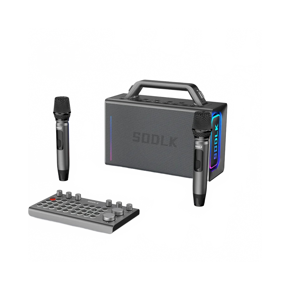 Sodlk S1116 Bluetooth Speaker - 200W High Power, 10-Hour Playback, Dual Wireless Microphones & Remote Control, Bluetooth 5.3 711181849271