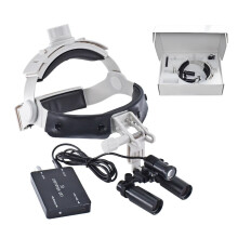 Verstelbare tandheelkundige vergrootkoplamp met LED-verlichting en Kepler-binoculair loepen - 5x/6x vergroting, 5W hoofdlamp voor tandartsen