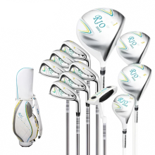 PGM Women's Elegant Golf Club Set with Carbon Shafts - 11-Piece Junior High School Scholar Practice Rods (LTG014)