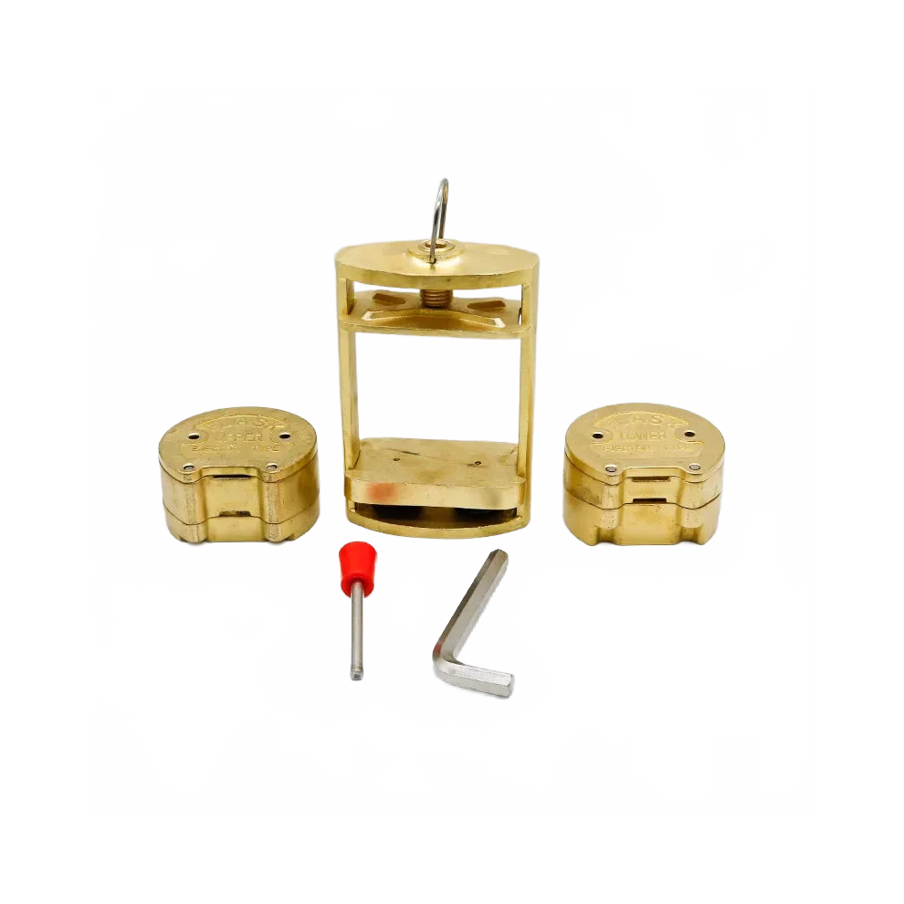 Dual-Layer Denture Flask Press with Double Ejector and Bronze Handle for Dental Laboratories