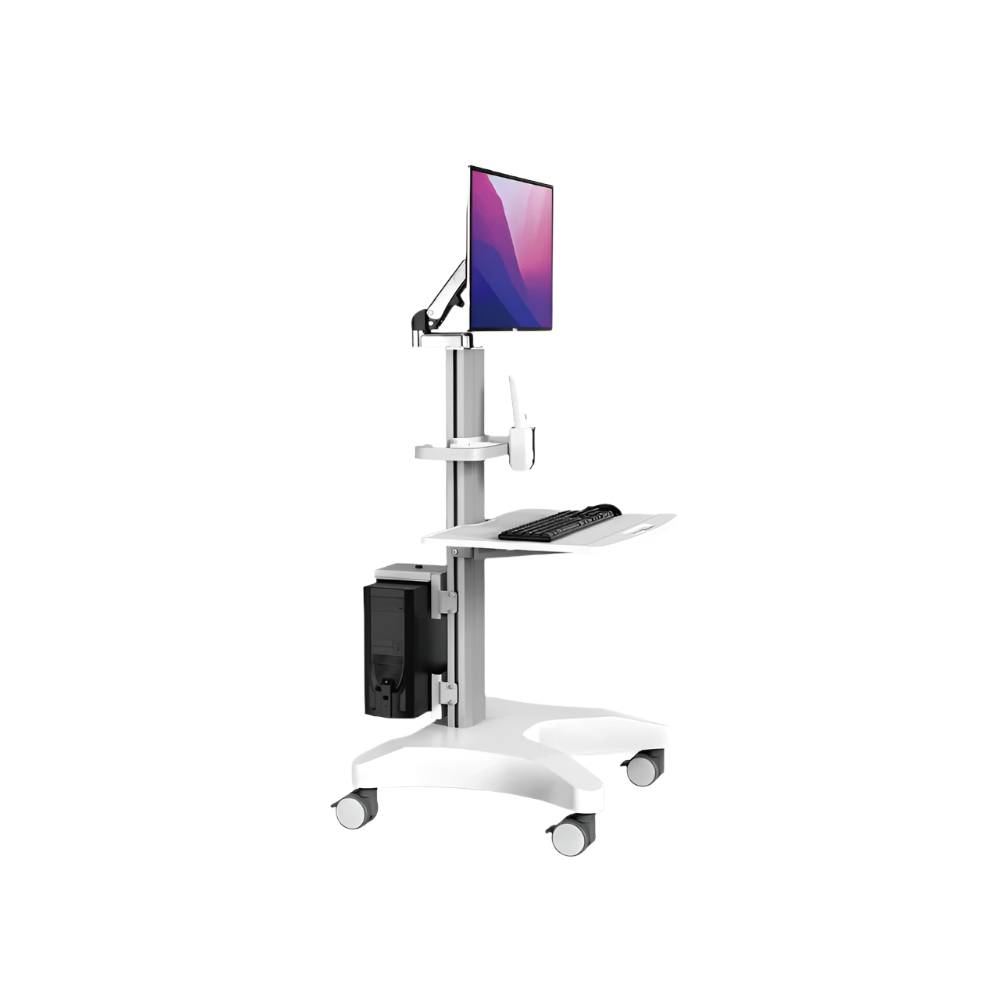 Portable Dental Intraoral Scanner Cart with Laptop Shelf and Wheels for Clinics and Hospitals