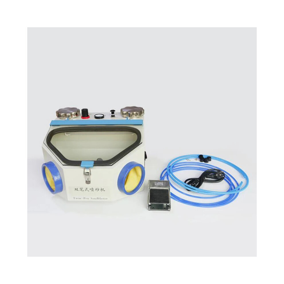 Dual Pen Dental Sandblasting Machine for Porcelain Teeth Restoration & Polishing - 110V/220V