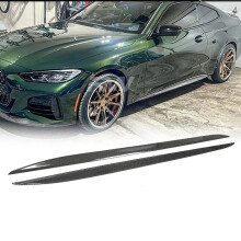 BMW 4er G22/G23 M440i M Sport Carbon Fiber Seitenschweller Erweiterungen - 2 - Türer 2021 - 2022 Body Kit Verbesserungen