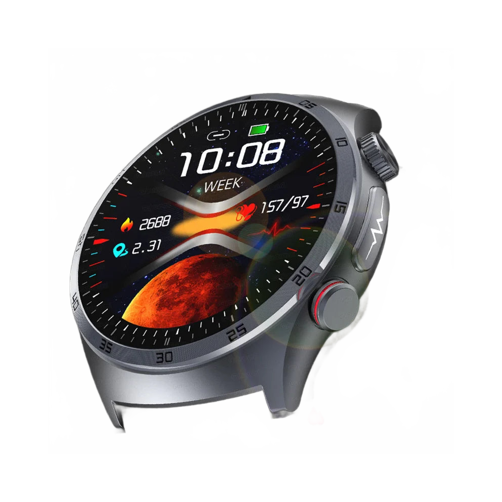 Sapphire AMOLED Smartwatch with Blood Glucose, ECG, Blood Oxygen, Blood Pressure Monitoring, Air Pump, Sport Health Tracking, and NFC