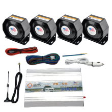 Hochleistungs 1200 W 12 V Lautstärke Auto Sirene & PA - System mit Mikrofon - Universeller Notfallalarm für Polizei - und Feuerwehrfahrzeuge