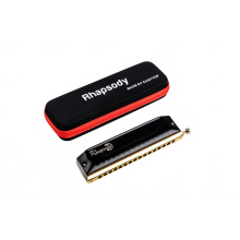 East Top Rhapsody 16-gaten Chromatische Mondharmonica - Professionele 64-toons C-toon mondorgel voor volwassenen
