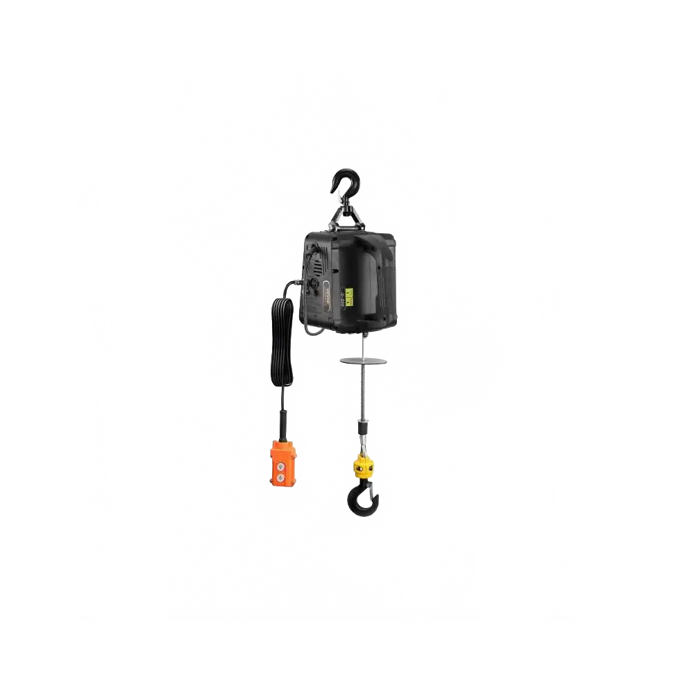 Compact 1500W Electric Hoist Winch with Wireless Remote & Overload Protection - 1100lbs Capacity