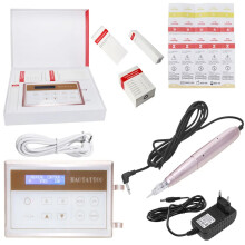Professional Permanent Makeup Tattoo Kit with Swiss Motor Pen and Microblading Cartridge Needles for Eyebrow, Lip, and Eyeliner