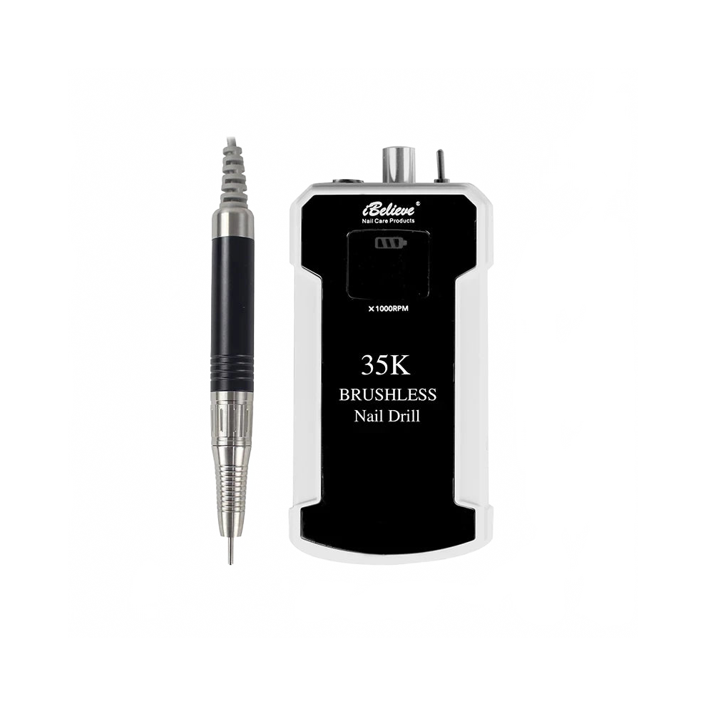 Professional 80W Cordless Brushless Nail Drill - 35K RPM Handpiece for Salon-Quality Manicures