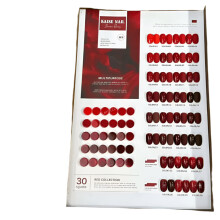 Eleanuos 30-kleuren gelnagellakset in levendig rood met gratis kleurendisplaybord - 15 ml glitterlak, soak-off UV LED-formule voor professio