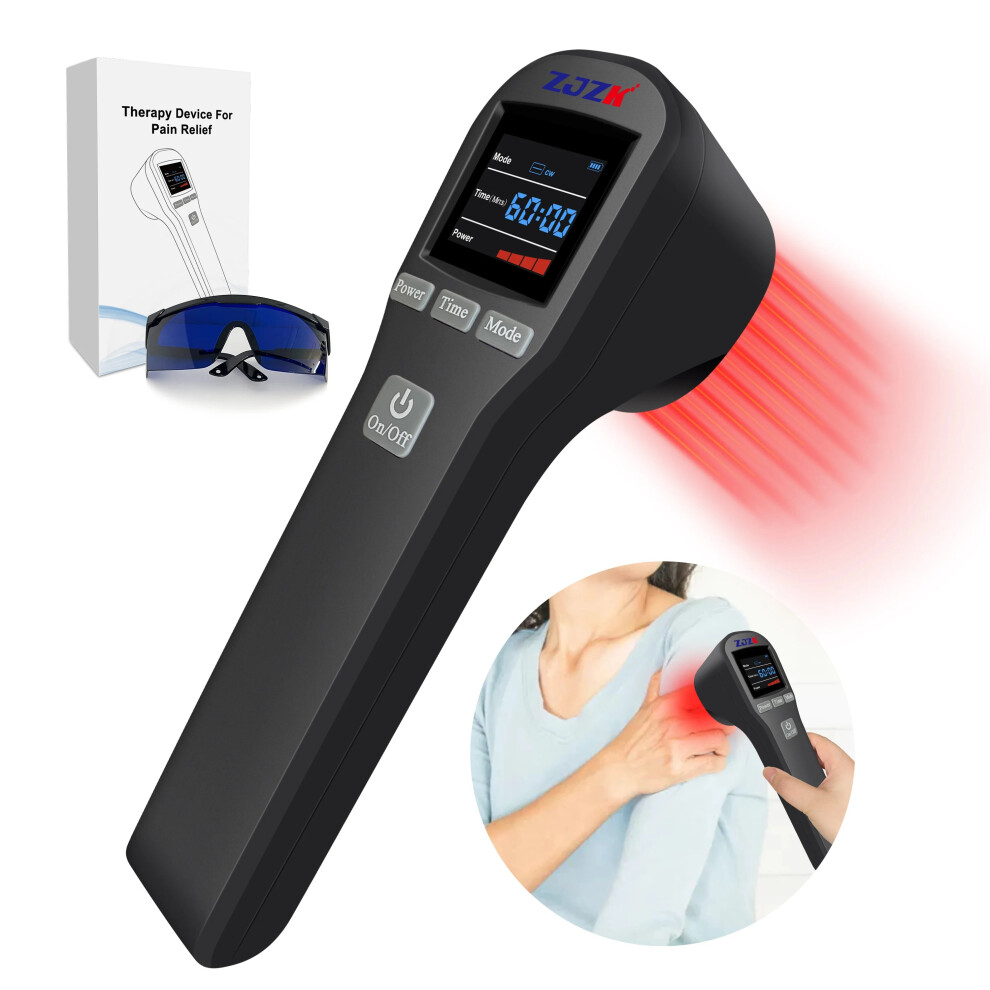 Advanced Cold Laser Therapy Device for Neuropathy, Lymphedema, and Plantar Fasciitis - Medical Grade 650nm & 808nm Wavelengths