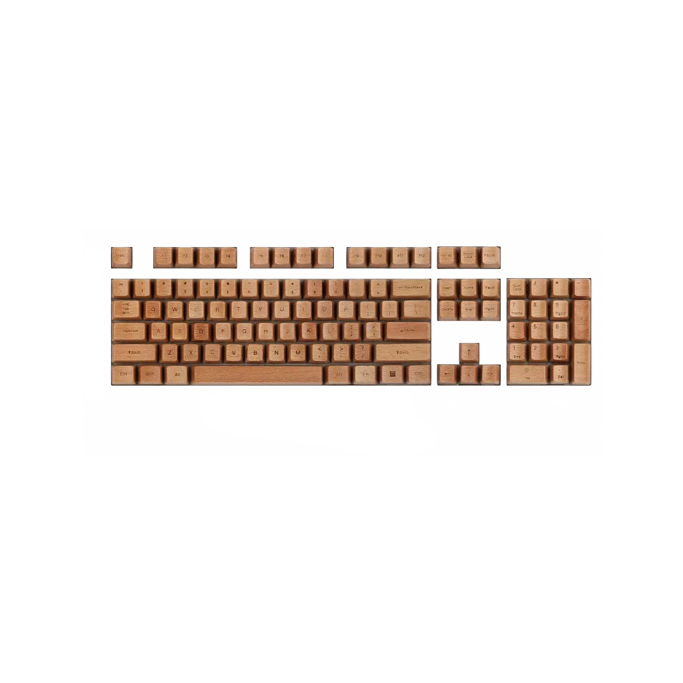 Premium Solid Wood Keycap Set for Mechanical Keyboards - Compatible with 61, 68, 84, 87, 104 Layouts - OEM Profile-image-OPC-PHPZXGT-NEW