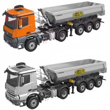 RTR Kabolite 5801 1/14 Maßstab 4x4 RC Traktor Truck mit 3 - Achsen Elektrischer Hebe - Dump - Anhänger - Realistische Lichter & Sound