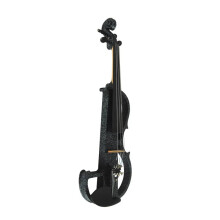 Premium Ebenholz - Fullgröße Elektro - Still - Violine mit hochwertigem Vollholz - Design
