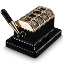 Cigarloong Luxury 4-Hole V-Cut Cigar Scissors & Desktop Guillotine Cutter - Model CC 134