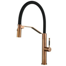 Luxus Roségold & Schwarz Universal Flexibler Küchenhahn - 304 Edelstahl Ausziehbarer Design