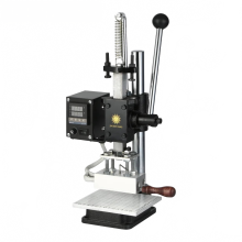 Rapid-Swap T-Slot Hot Foil Stamping Machine for Leather & Wood - Manual Heat Press with Quick-Change Lettering System