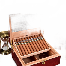 Elegante Cederhout Cigar Humidor met Hygrometer en Slot - Twee-laags Opbergkast
