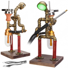 Intergalaktisches Hookah - Set: Weltraummann Alien Roboter Design mit vollständigem Zubehör für großes Wolken - Erlebnis