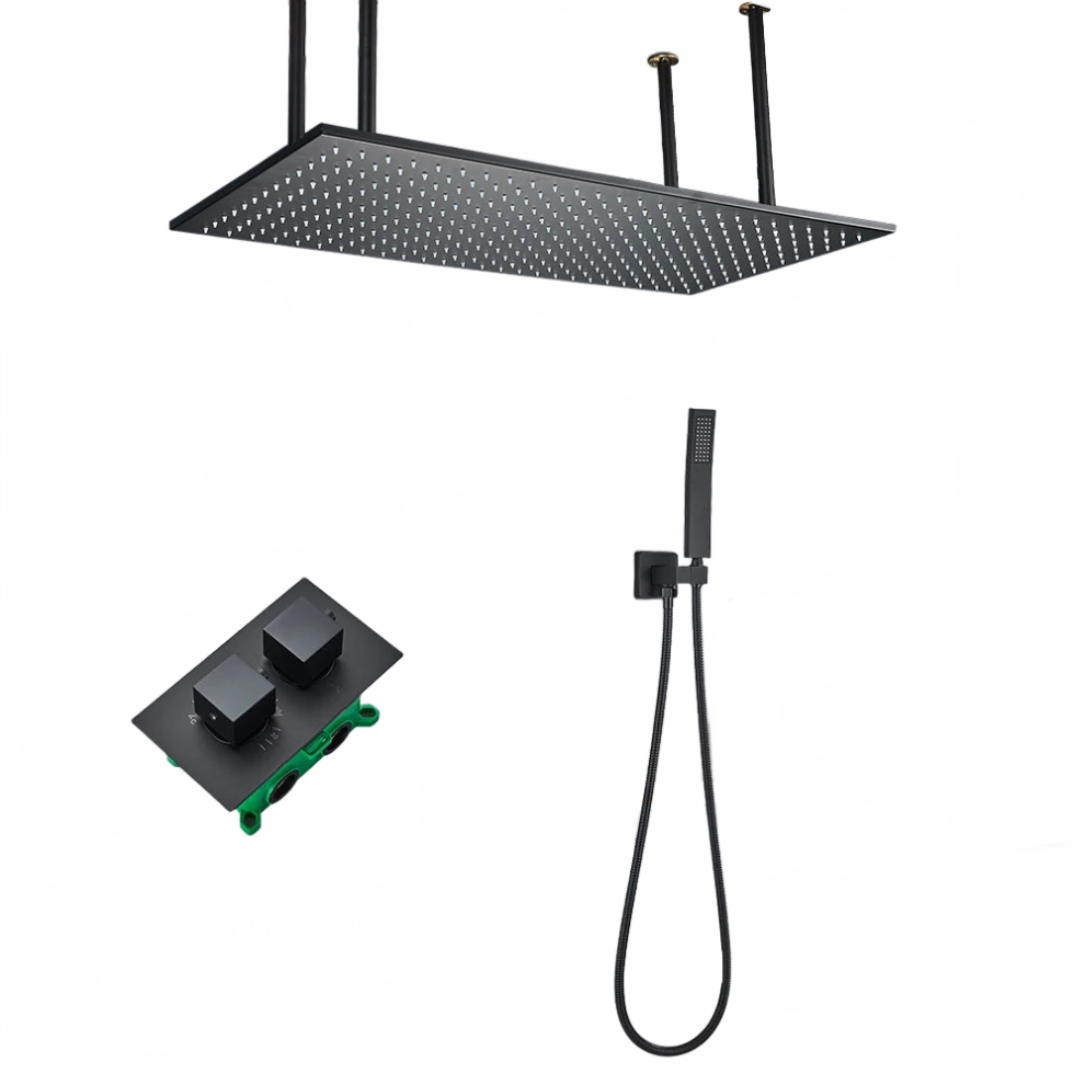 Luxurious LED Thermostatic Shower Faucet with 40-80cm Rainfall Head & Handshower - Ceiling Concealed Design for Modern Bathrooms-image-OPC-PHPZXS5-NEW