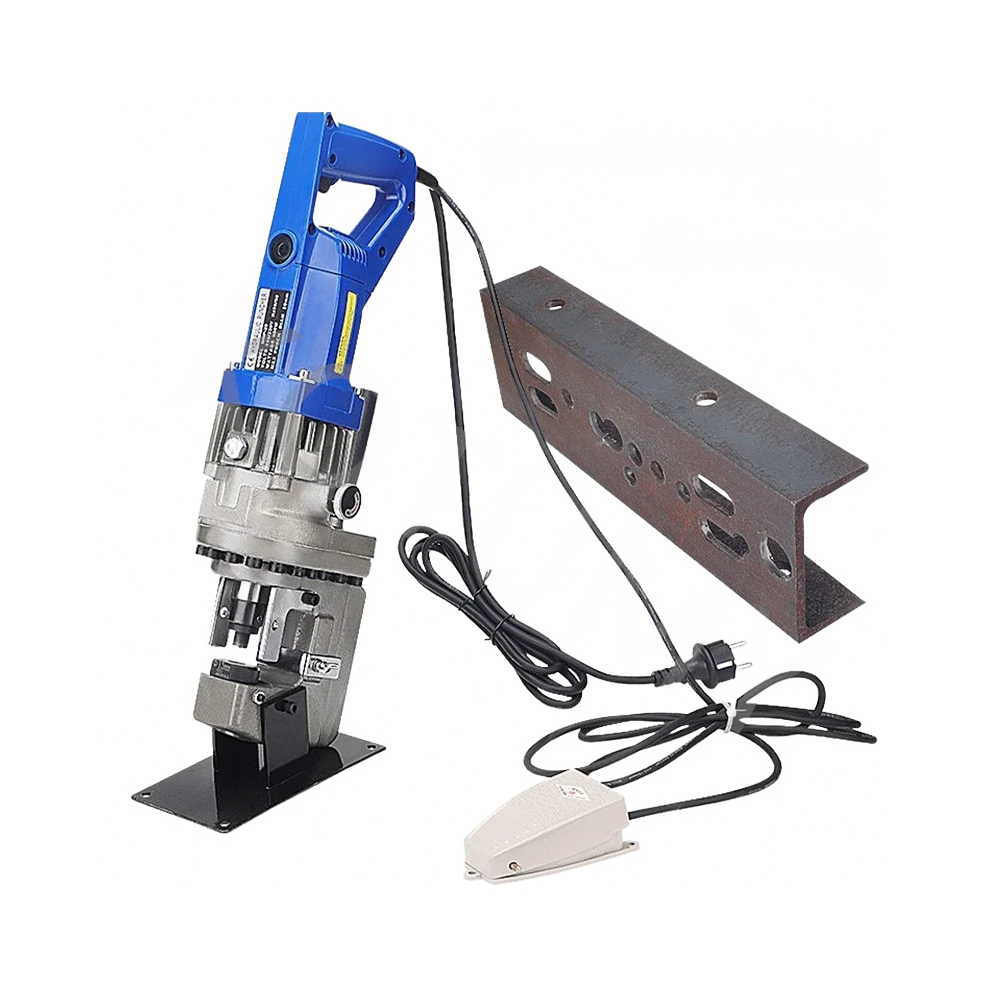 Portable Electric Hydraulic Hole Puncher & Piercing Machine - Dual Voltage 220V/110V