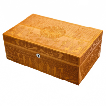 Elegant Spanish Cedar Cigar Humidor with Lock - European Shipping Available