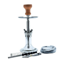 Premium deutsches Edelstahl - Hookah - Set - Einzelrohr mit Glasbehälter & Metallarmaturen | Hochwertiges Shisha - Tabakzubehör von Vaporesso