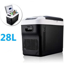 28L Dual-Use Mini Koelkast voor Auto en Thuis - Draagbare 12/24V Koel- en Verwarmingsapparaat voor Outdoor Kamperen, Eten en Drankjes, Compa