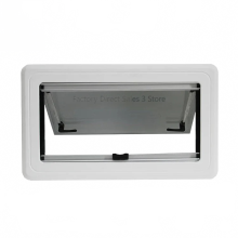 Double Layer Push - Out RV Fenster mit Vorhängen - Sicherheitsglas Wohnwagenzubehör